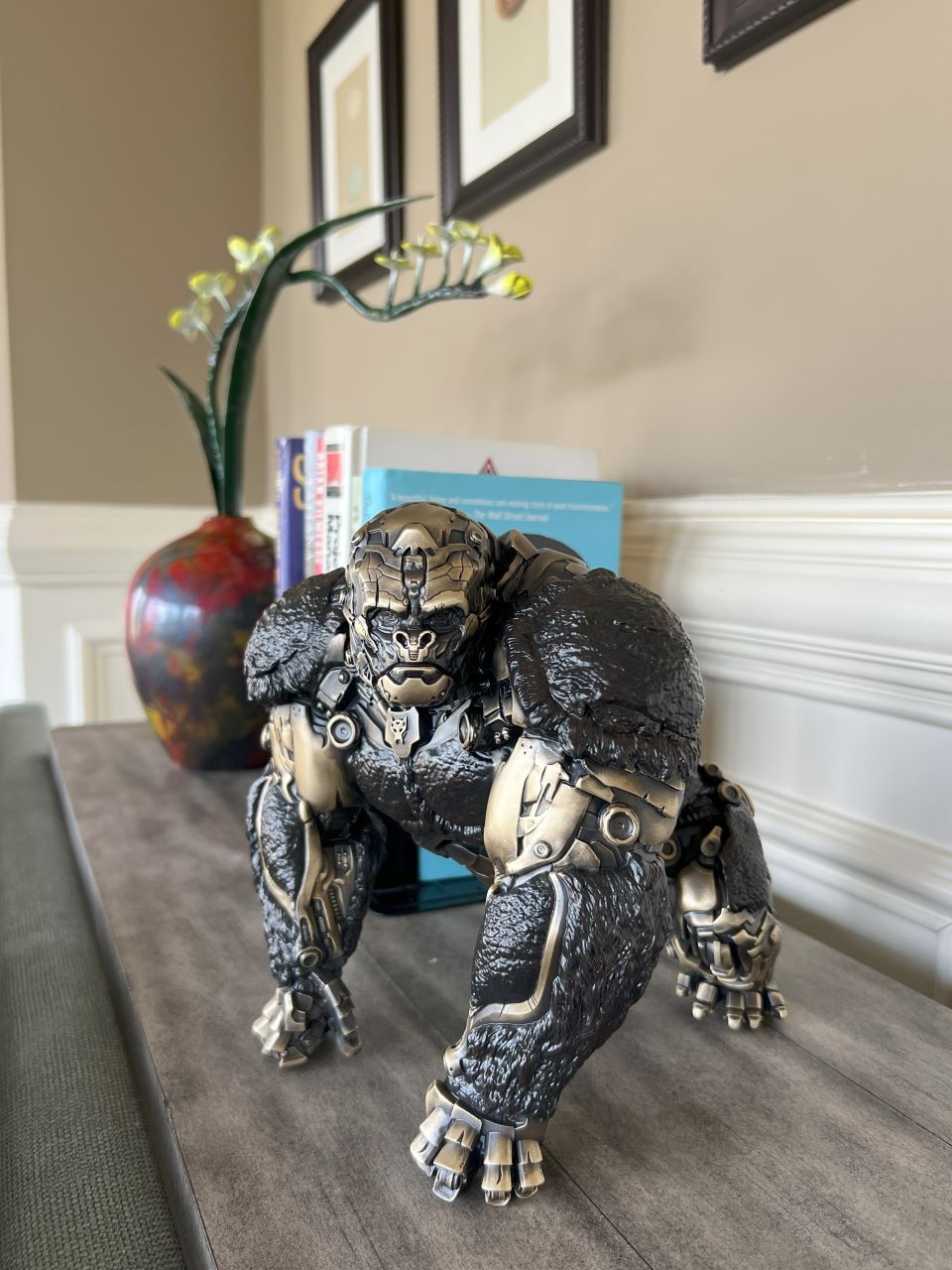 Hasbro Licensed & Limited-Edition Bronze Statue - Transformers Optimus Primal, Art Deco Bronze Sculpture, Home Decor Sculpture