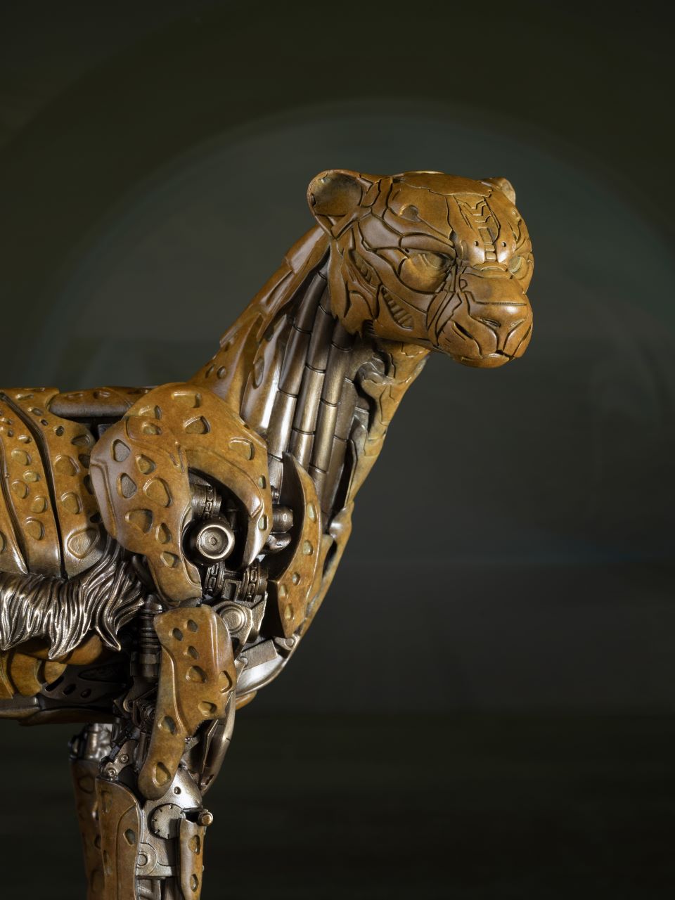 Hasbro Licensed & Limited-Edition Bronze Statue - Transformers Cheetor Warrior, Art Deco Bronze Sculpture, Home Decor Sculpture