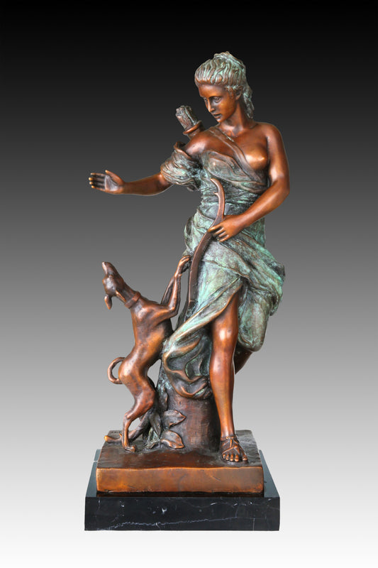 Bronze statues classic sculpture "Diana Hunting" Desktop Decor, Home Decor, Art Collection
