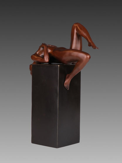 Bronze statues classic sculpture "Lying Woman" Desktop Decor, Home Decor, Art Collection