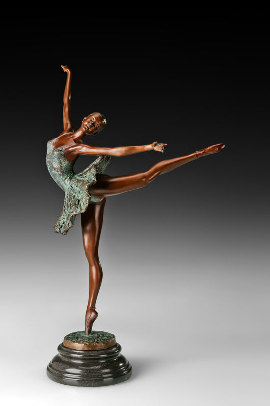 Italian Classic Sculpture - Ballet Dance, Vintage Bronze Sculptures, Bronze Sculpture Art Deco, Home Decor Statue