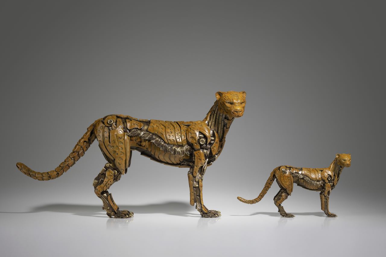 Hasbro Licensed & Limited-Edition Bronze Statue - Transformers Cheetor Warrior, Art Deco Bronze Sculpture, Home Decor Sculpture